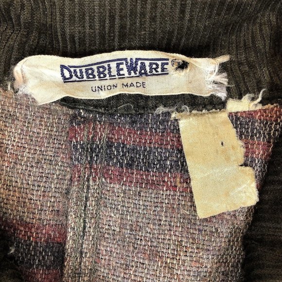 Dubble Ware 60's Denim Chore Jacket Wool Blanket Lined Vintage Workwear Coat - Picture 8 of 16